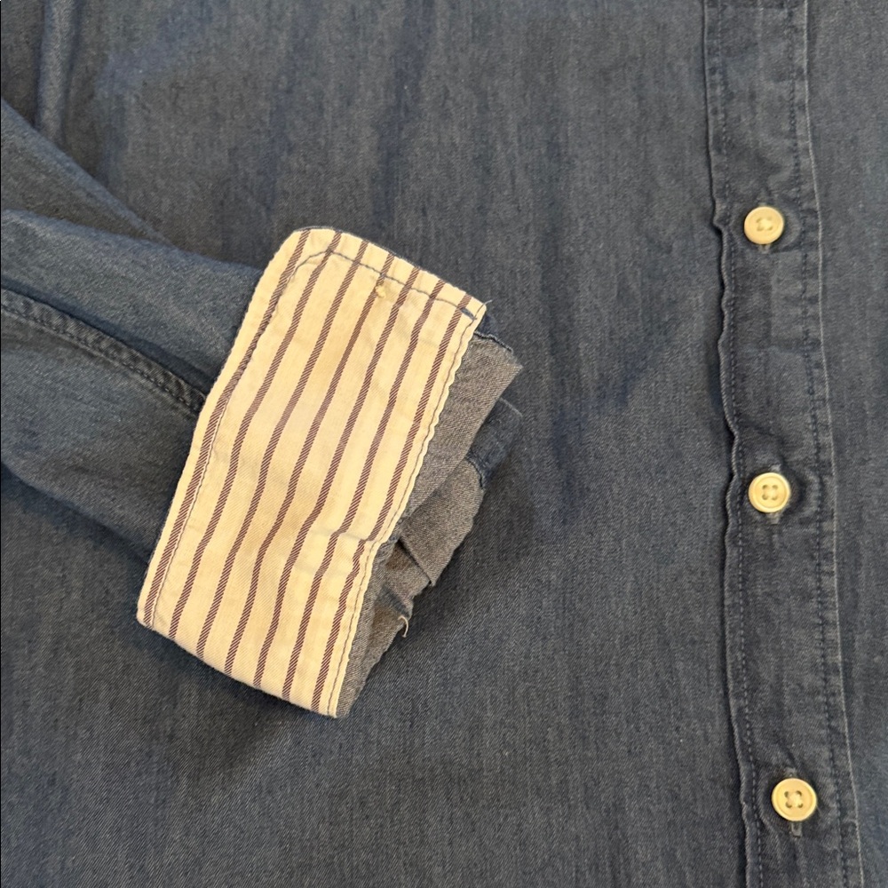 Levi’s Blue Boyfriend Fit Denim Shirt L - Picture 5 of 8